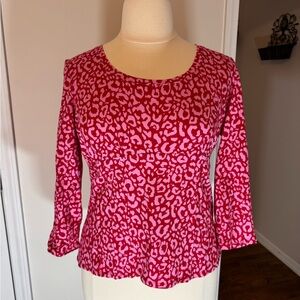 Cato Peplum style top. Size XL. Color Pink/Red and extra soft material.